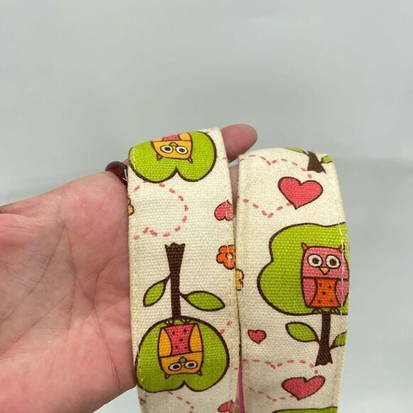 Sugarbooger Owl Tree Print Tote Shoulder Bag Lined Pockets Canvas Green - Picture 9 of 16